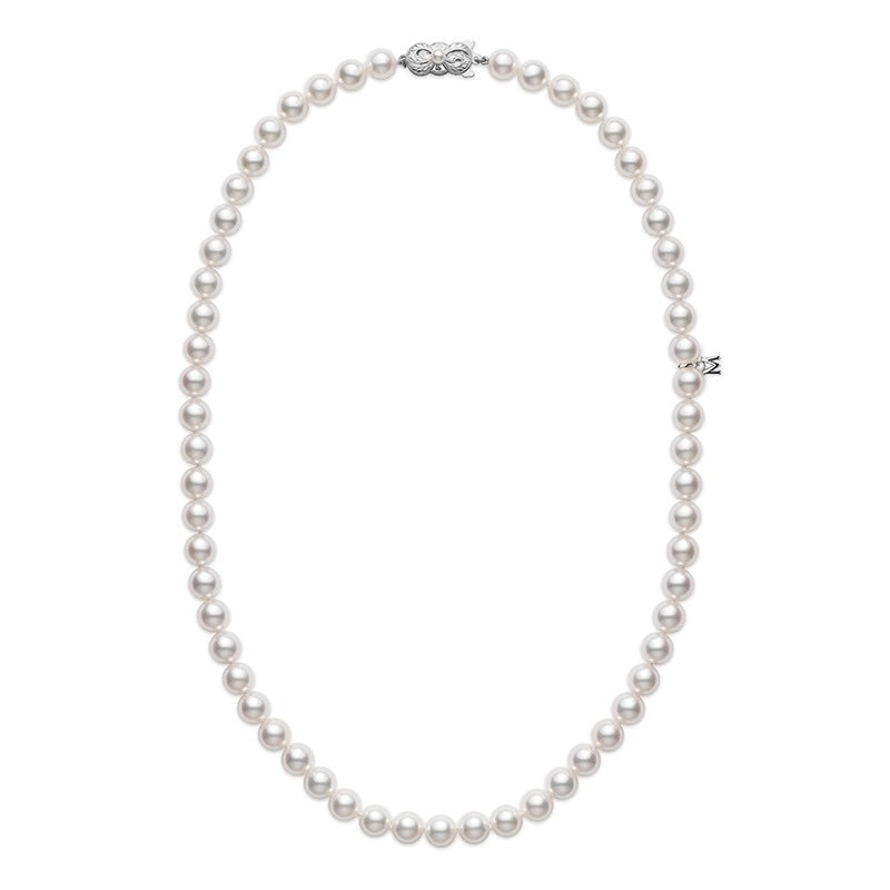 Mikimoto White Gold Pearl Princess Necklace