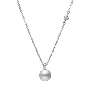 Mikimoto 7mm Akoya Pearl and Diamond Accented Pendant