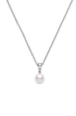 Mikimoto Pearl and Diamond Pendant