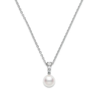 Mikimoto Pearl and Diamond Pendant