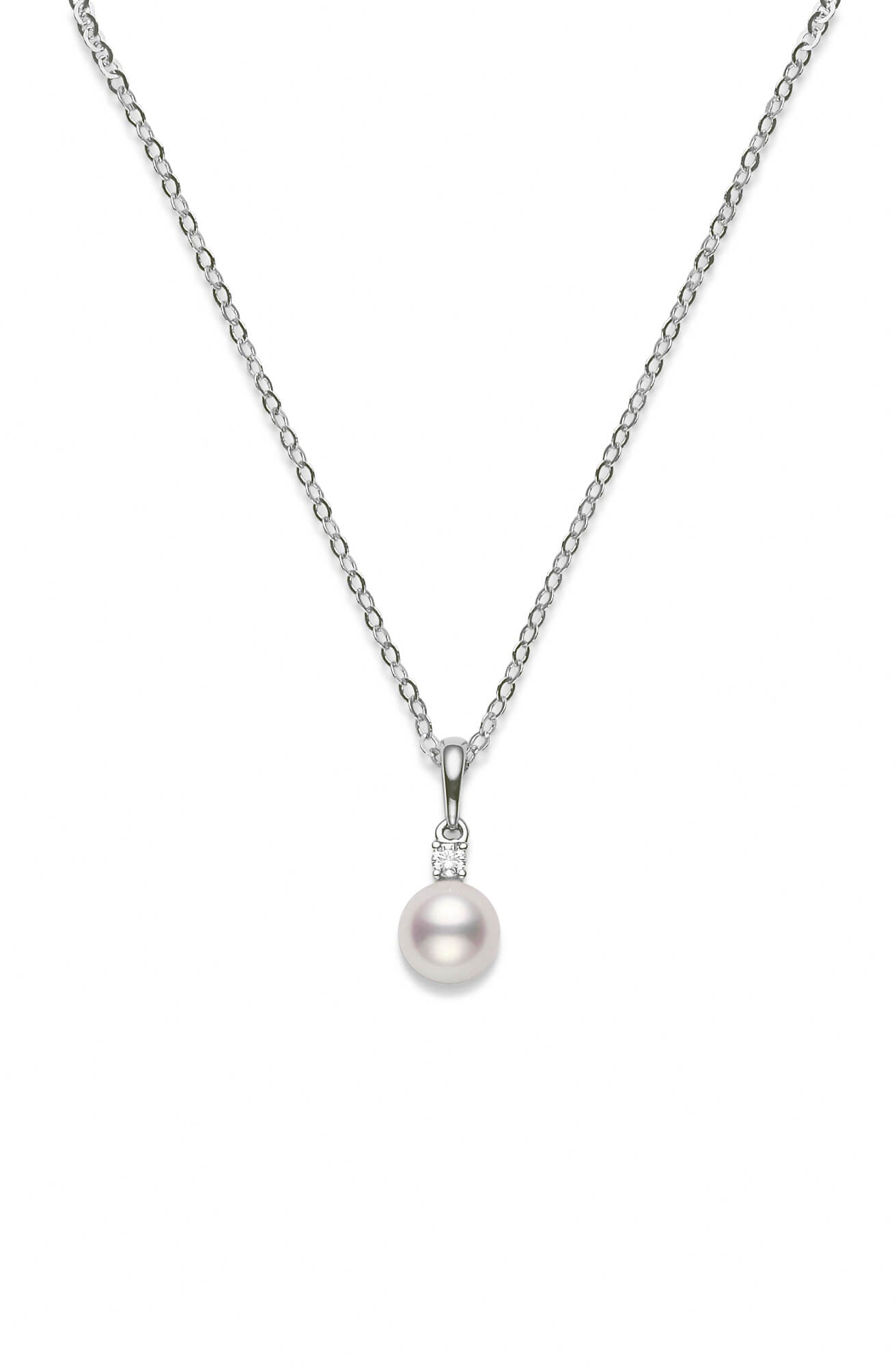 Mikimoto Pearl and Diamond Pendant