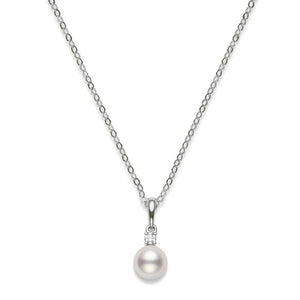 Mikimoto Pearl and Diamond Pendant
