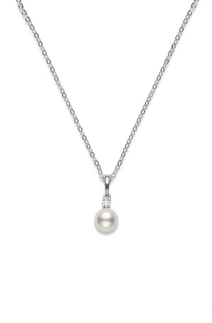 Mikimoto Pearl and Diamond Pendant
