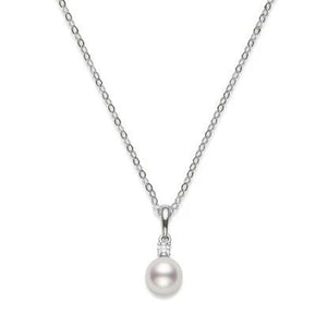 Mikimoto Pearl and Diamond Pendant