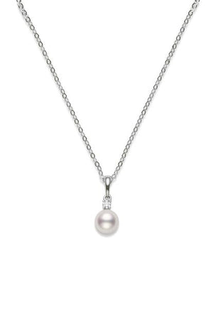 Mikimoto Pearl and Diamond Pendant