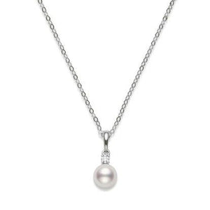 Mikimoto Pearl and Diamond Pendant