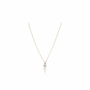 Mikimoto Akoya Pearl and Diamond Pendant with Chain