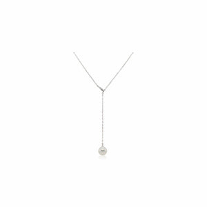 Mikimoto White Gold Akoya Pearl and Diamond Necklace