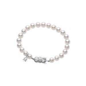Mikimoto White Gold Pearl Bracelet