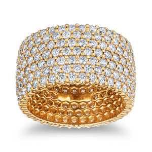 Diamond Pave 7 Row Eternity Band
