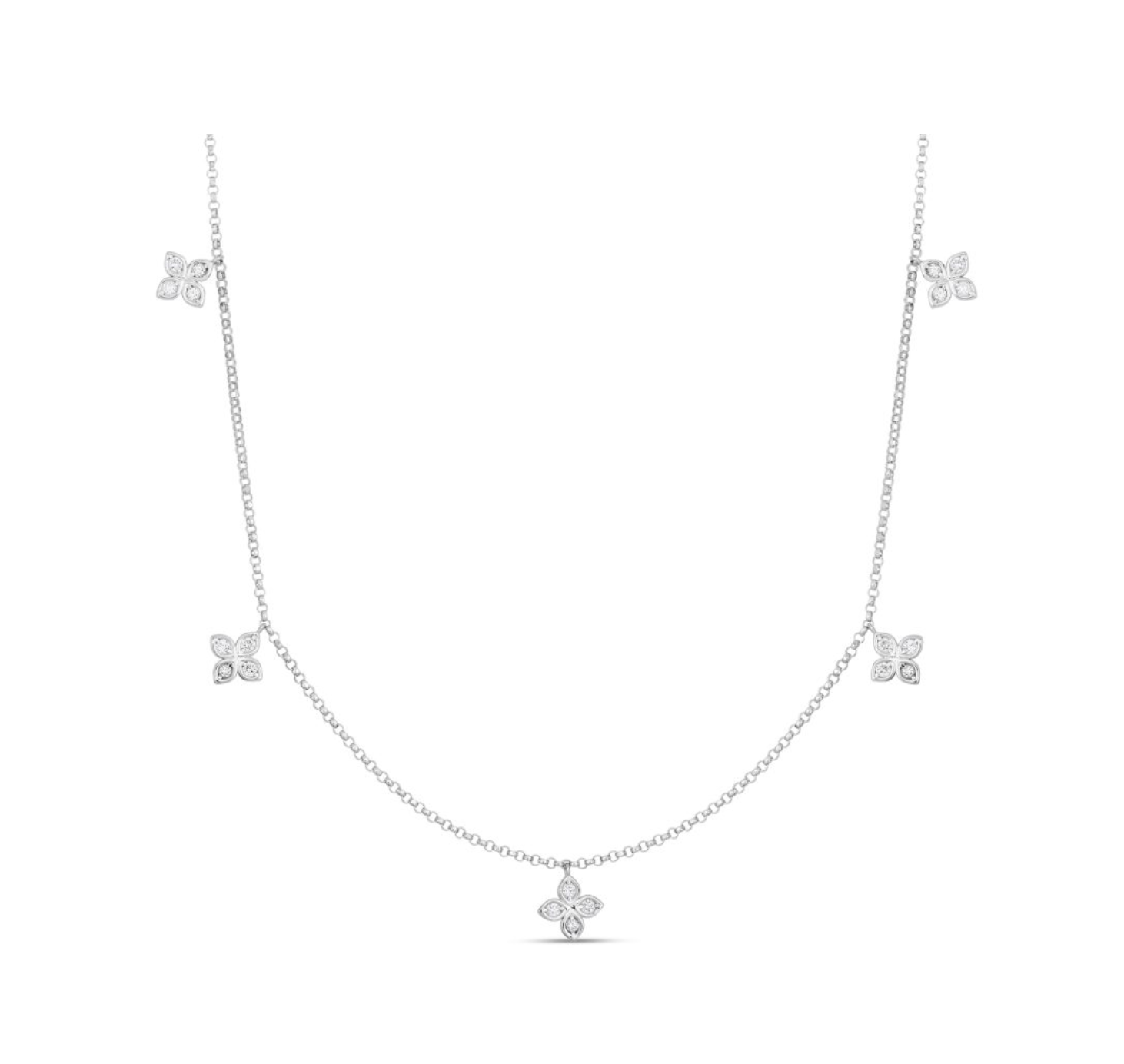 Roberto Coin Diamonds by the Inch 5 Station Necklace