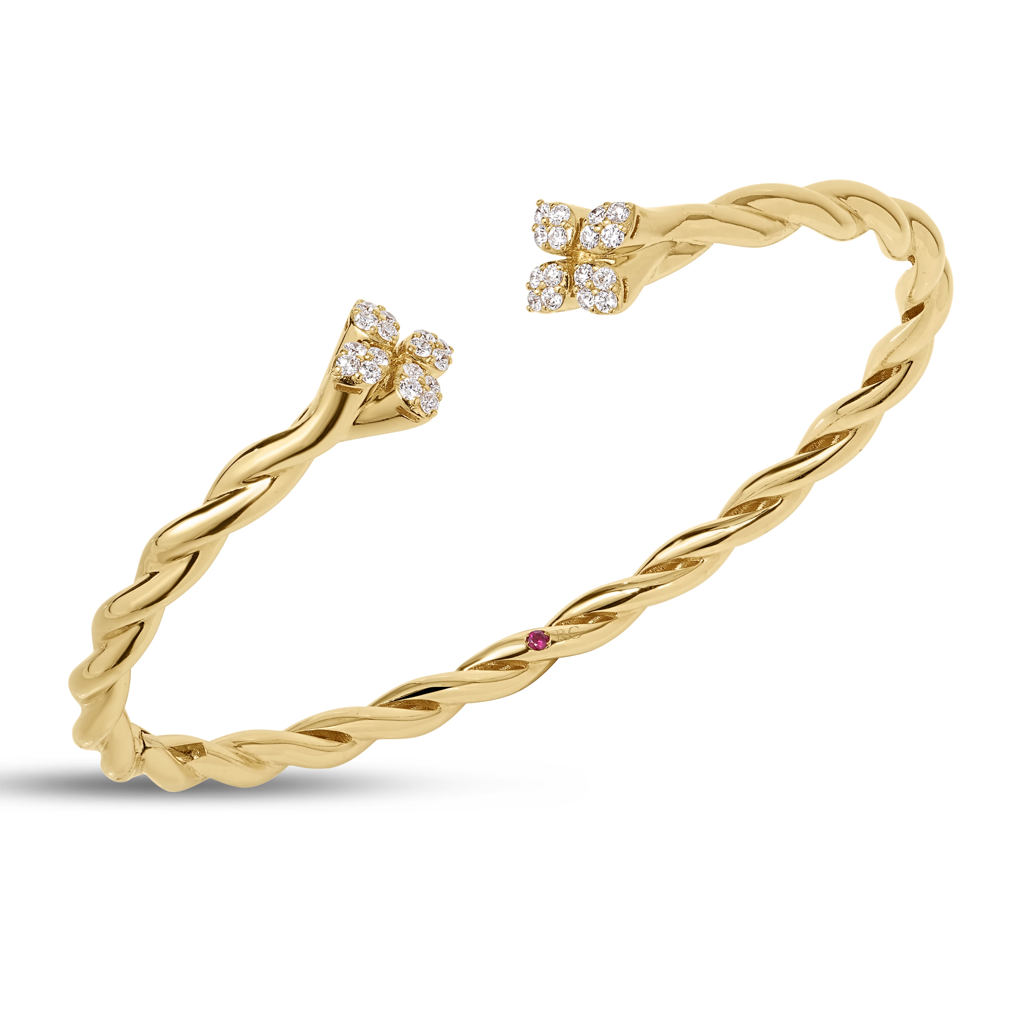 Roberto Coin Love in Verona Diamond Twist Bangle