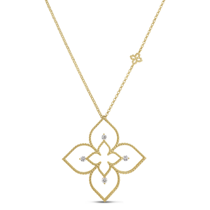 Roberto Coin Small Princess Flower Diamond Necklace