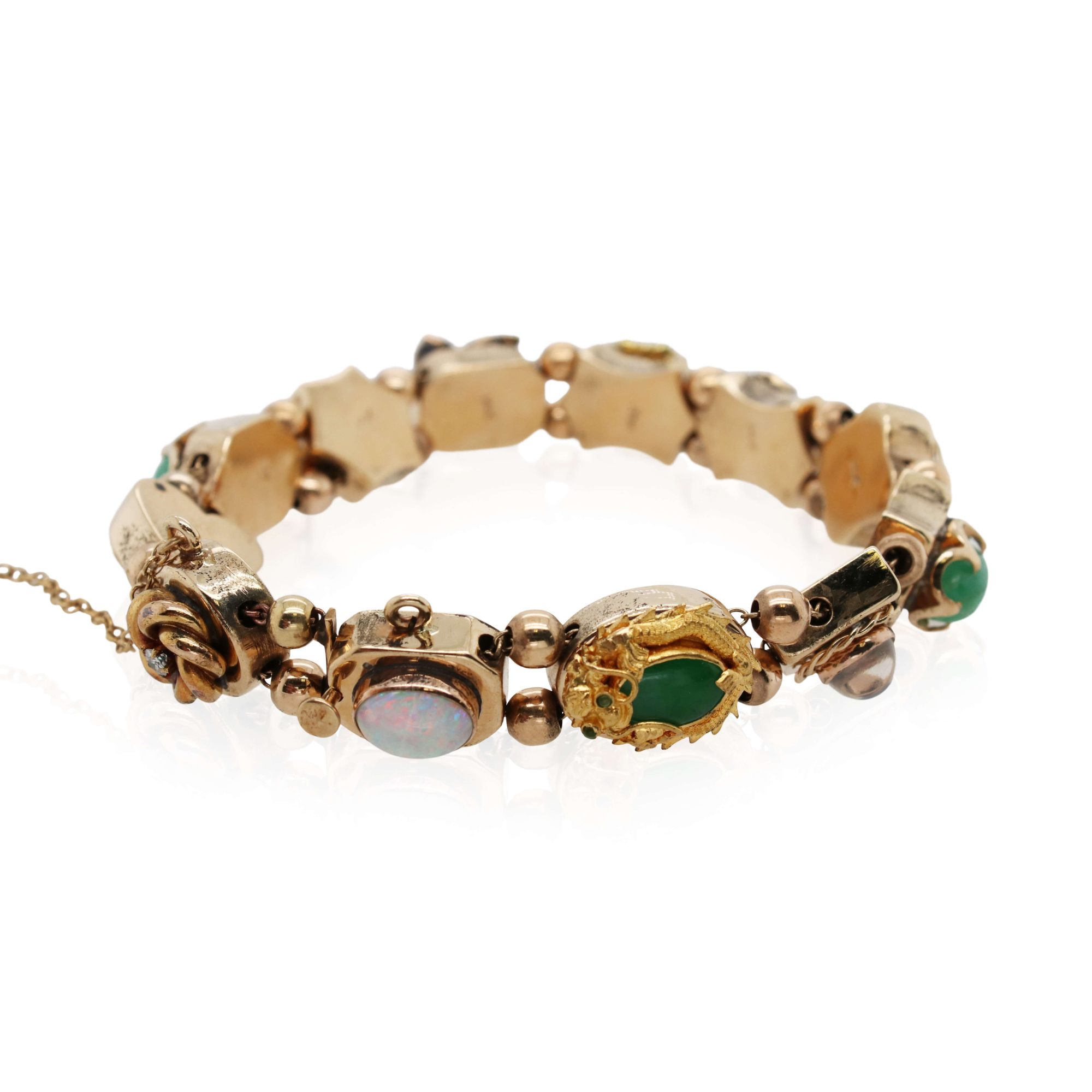 Pearl, Diamond, and Multi-Gemstone Victorian Bracelet