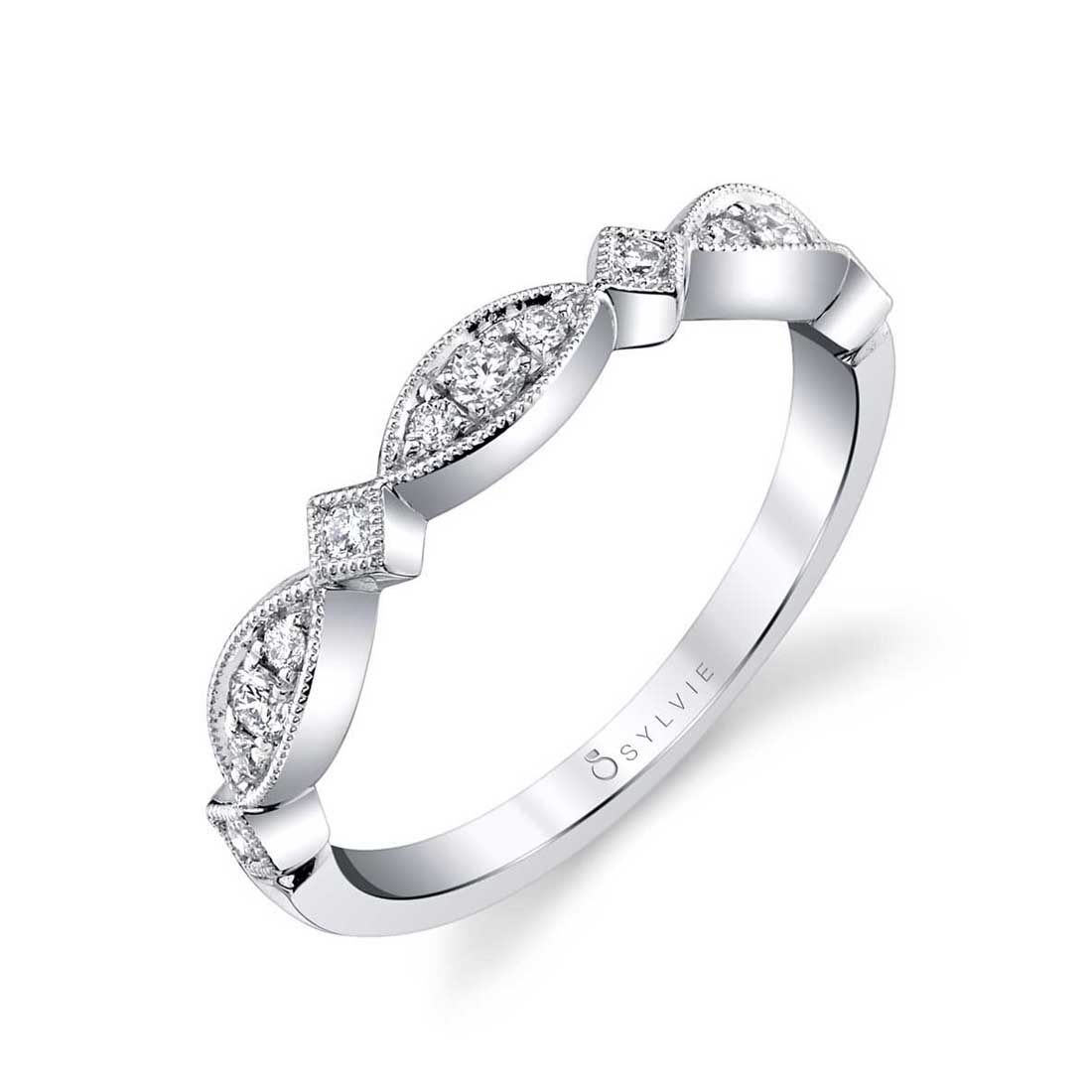 Samantha White Gold and Diamond Wedding Band
