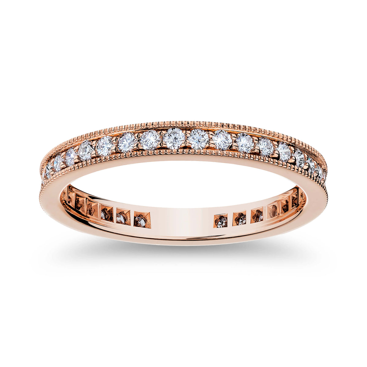 0.56ct Total Weight Rose Gold Diamond Eternity Band