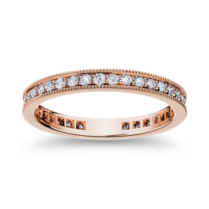 0.56ct Total Weight Rose Gold Diamond Eternity Band