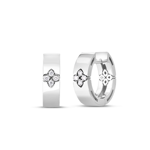 Roberto Coin Love in Verona Diamond Huggy Hoop Earrings