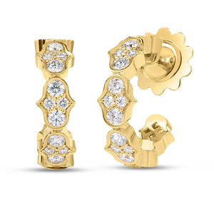 Roberto Coin Pavé Diamond Cobra Hoops
