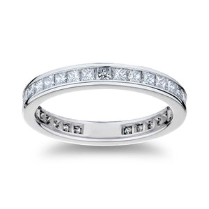 1.24ct Total Weight Princess Cut Diamond Eternity Band