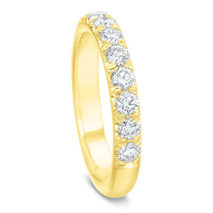 Half Round Diamond Wedding Band