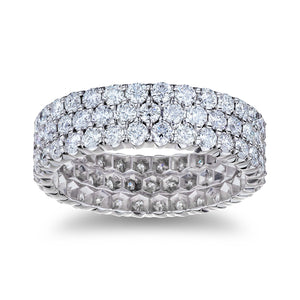2.61ct Total Weight Diamond Tri Row Eternity Band