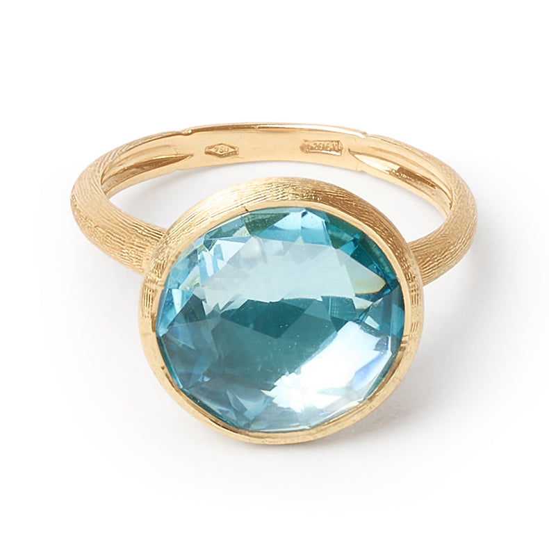 Marco Bicego Jaipur Collection Bezel Set Blue Topaz Ring