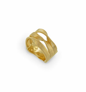 Marco Bicego Marrakech Supreme Collection 18K Yellow Gold Tri Row Ring