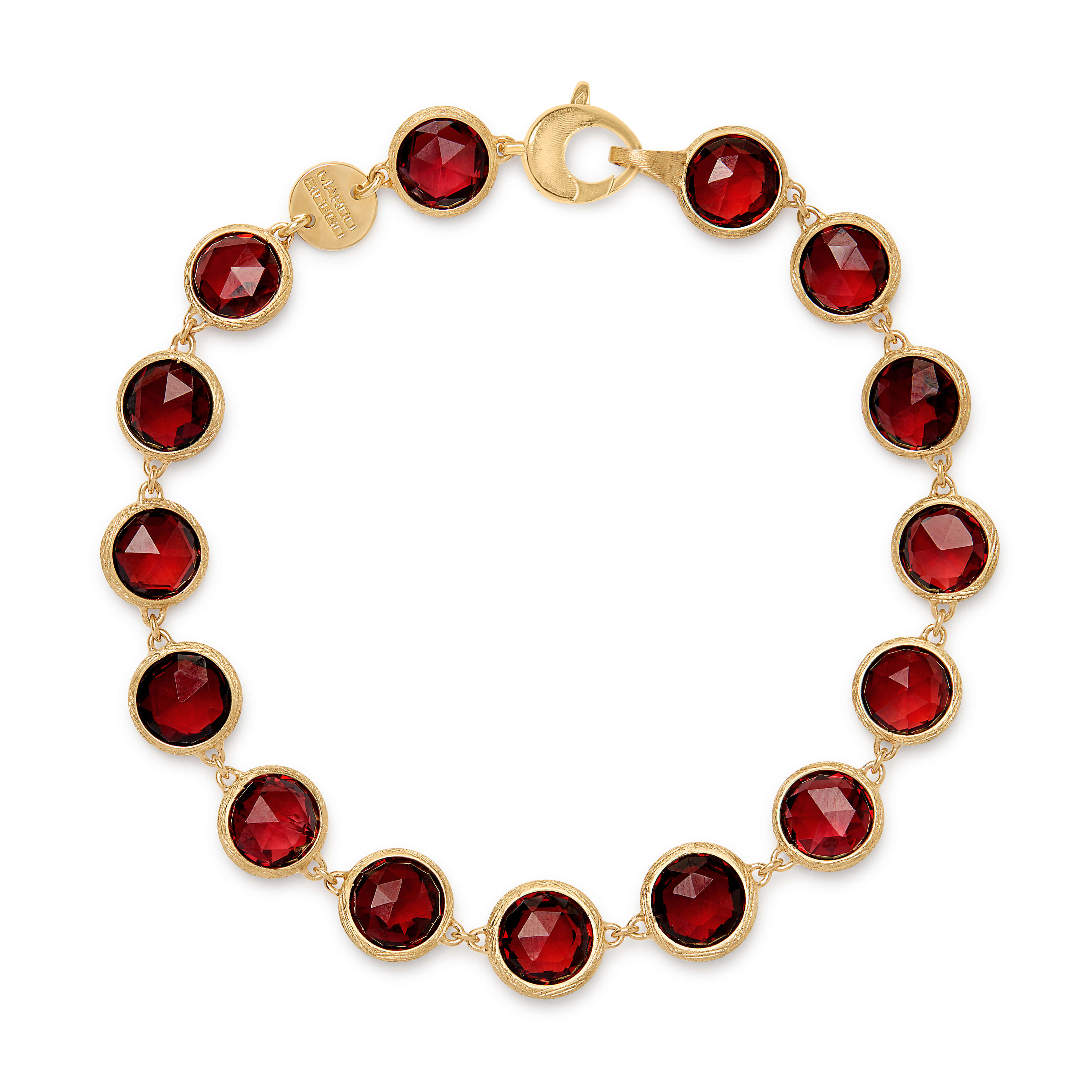 Marco Bicego Jaipur Collection Bezel Set Red Garnet Bracelet
