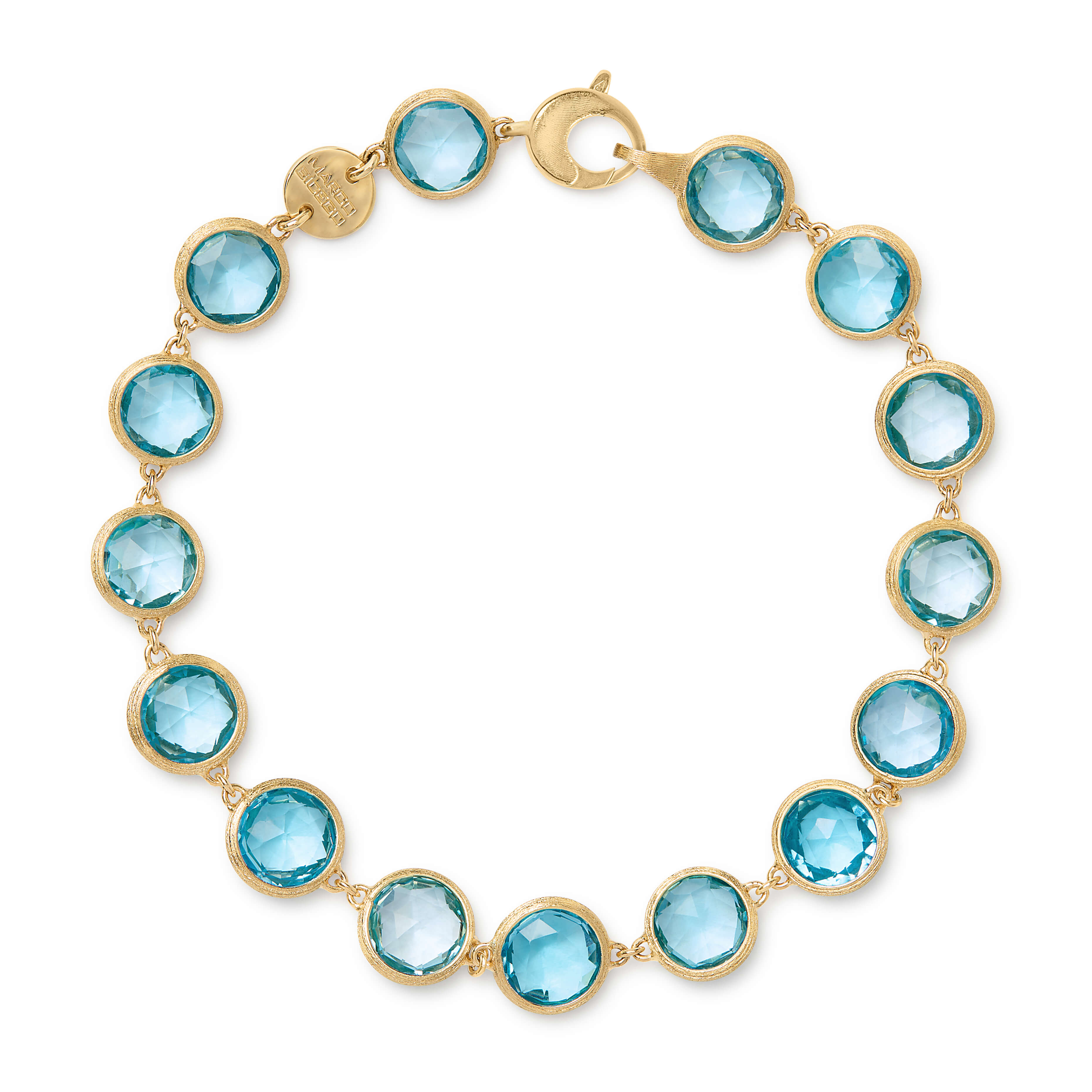 Marco Bicego Jaipur Collection Bezel Set Blue Topaz Bracelet