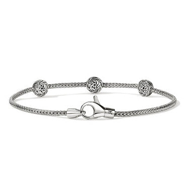 John Hardy Essentials Diamond Station Bracelet