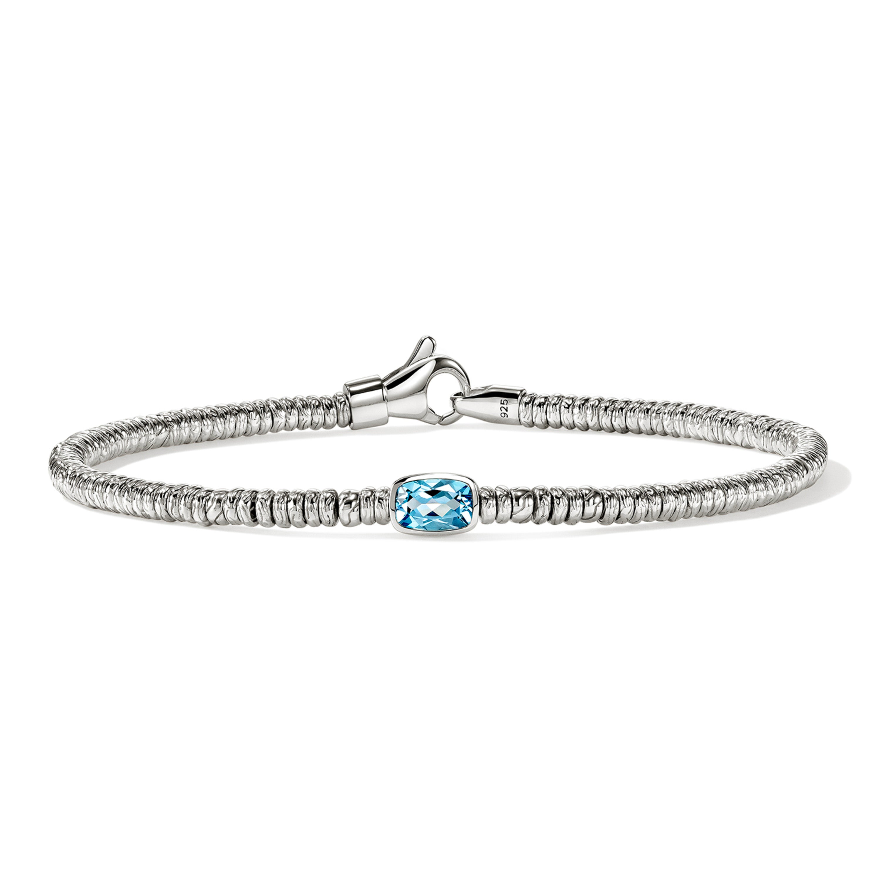 John Hardy 2.5mm Blue Topaz Beaded Bracelet