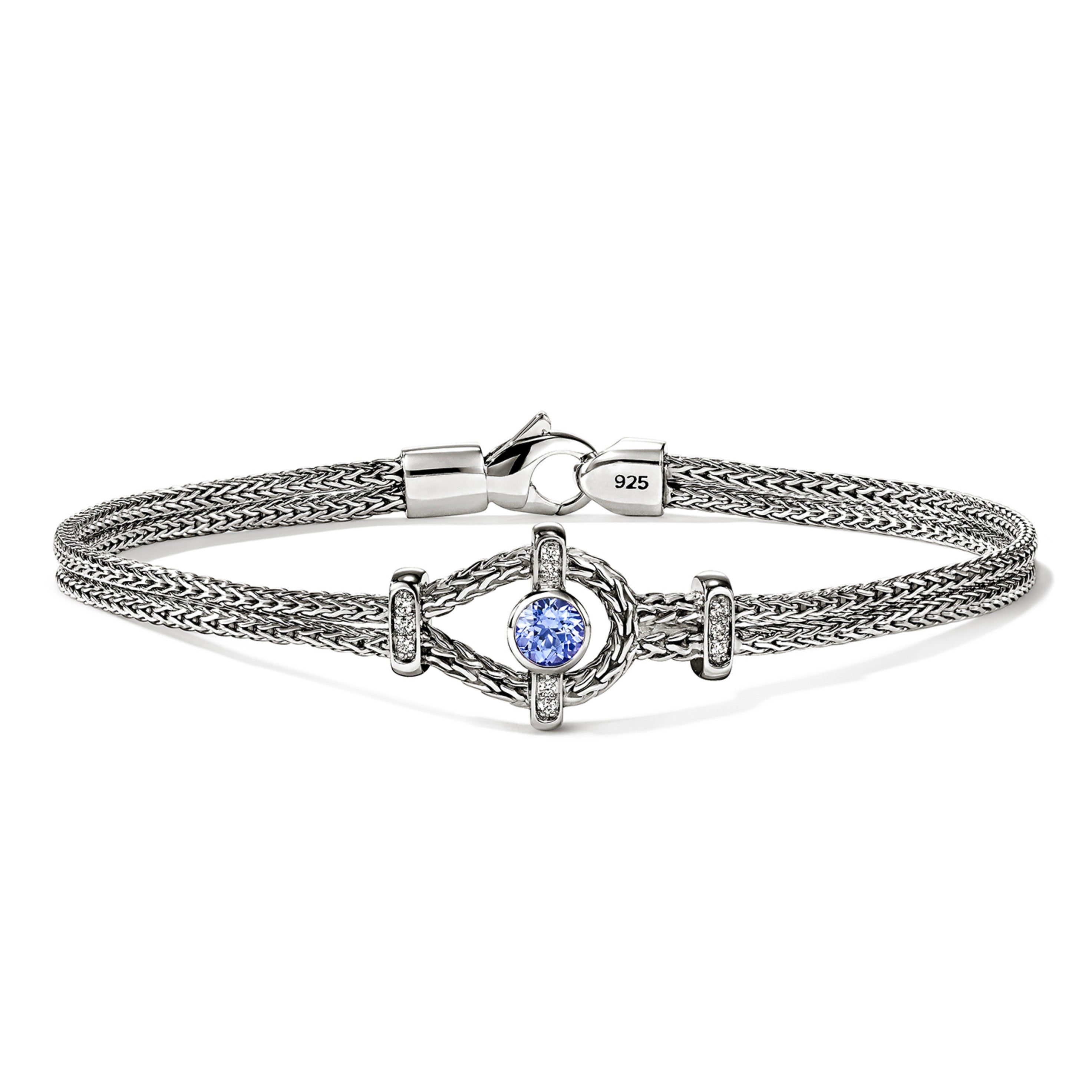 John Hardy Tanzanite and Diamond Bracelet