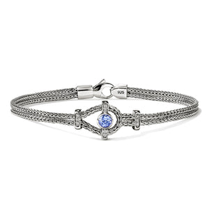 John Hardy Tanzanite and Diamond Bracelet