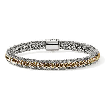 John Hardy 6.5mm Two-Tone Twisted Chain Bracelet