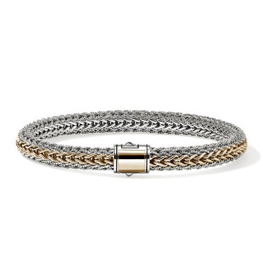 John Hardy 6.5mm Two-Tone Twisted Chain Bracelet