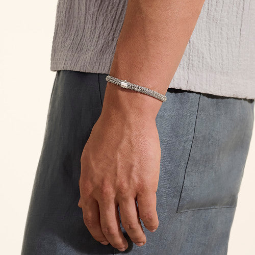 John Hardy 6.5mm Two-Tone Twisted Chain Bracelet