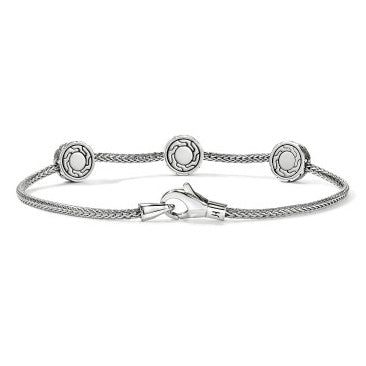 John Hardy Essentials Diamond 3 Station Bracelet