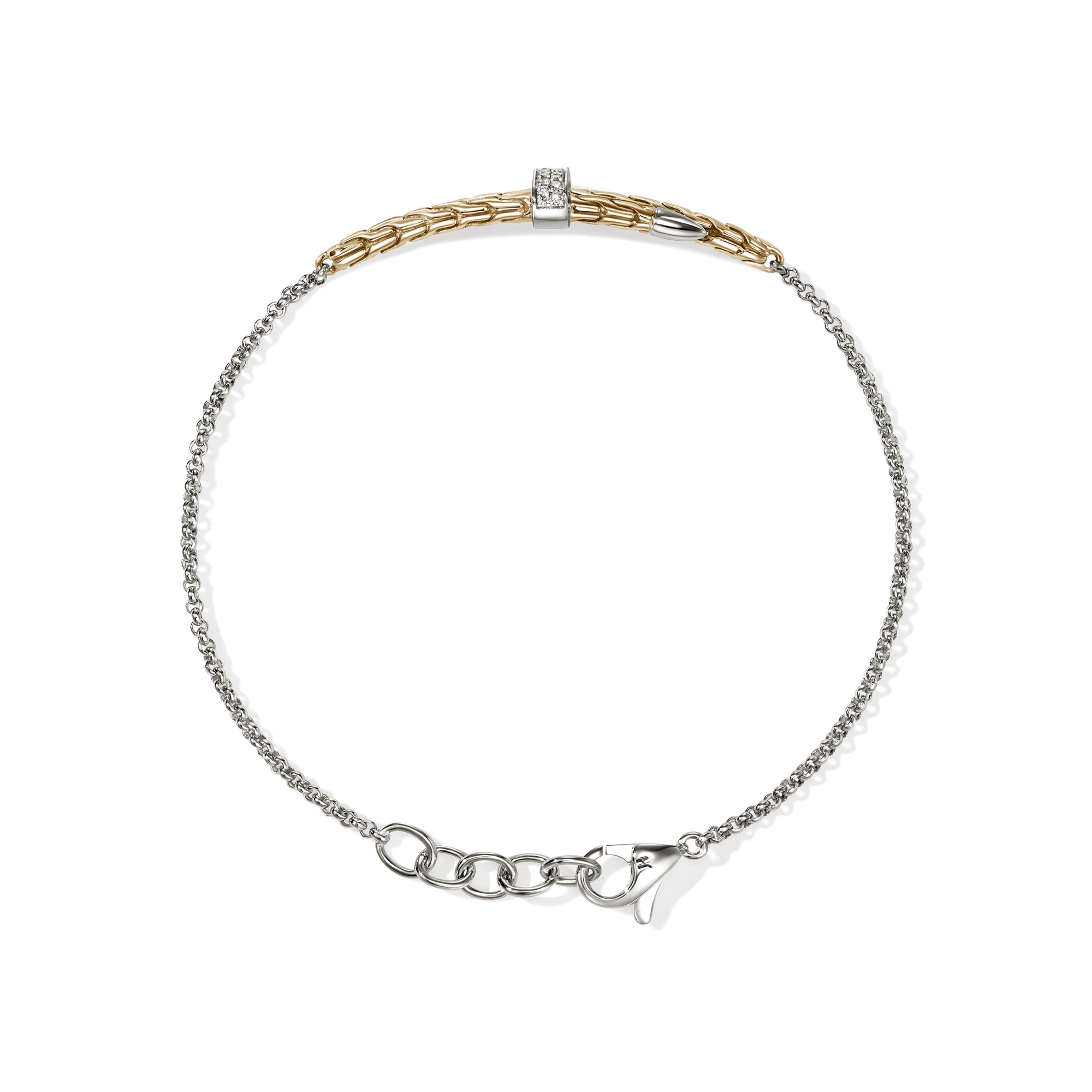 John Hardy Two-Tone Pavé Diamond Bracelet
