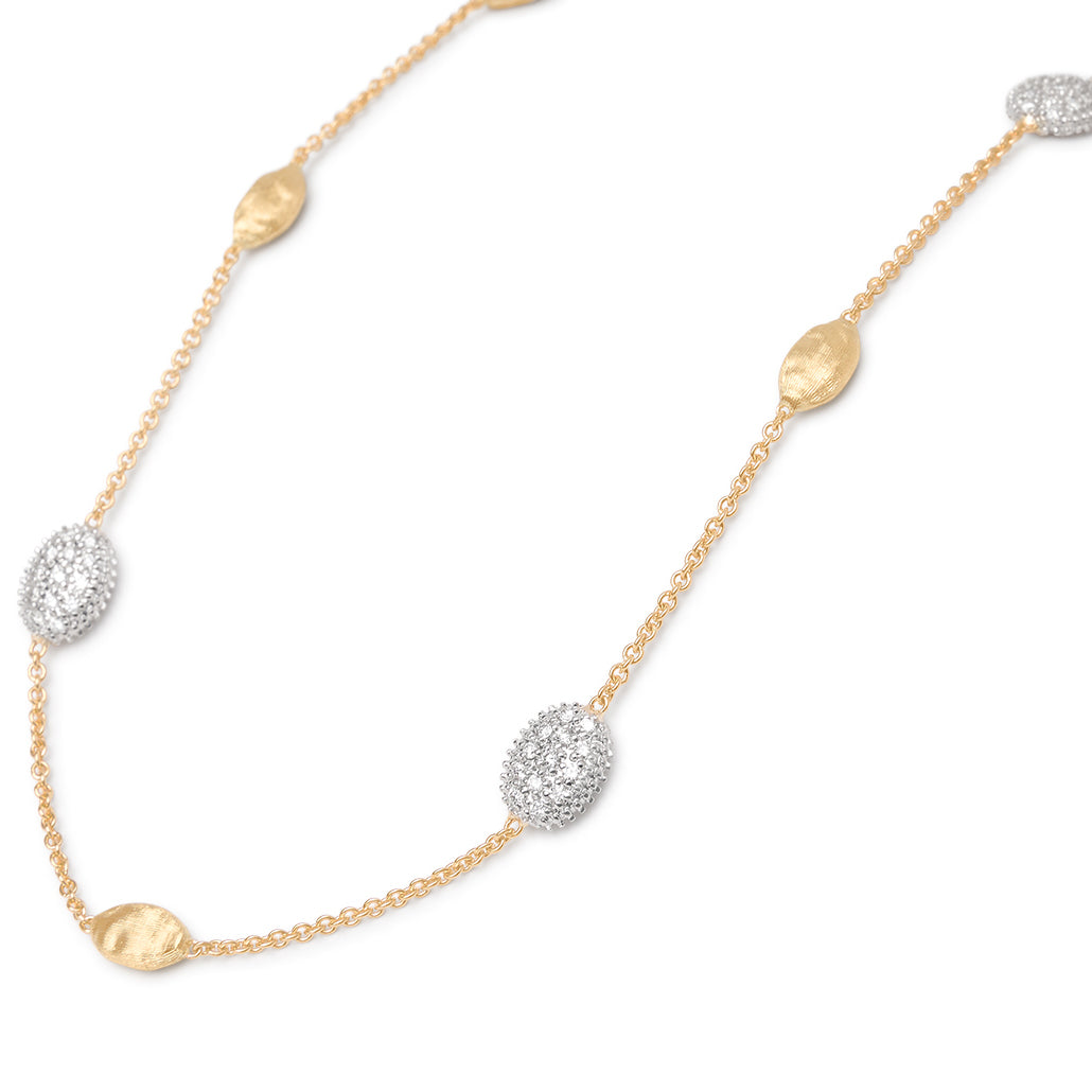 Marco Bicego Siviglia Collection 18K Yellow Gold & Diamond Bean Necklace