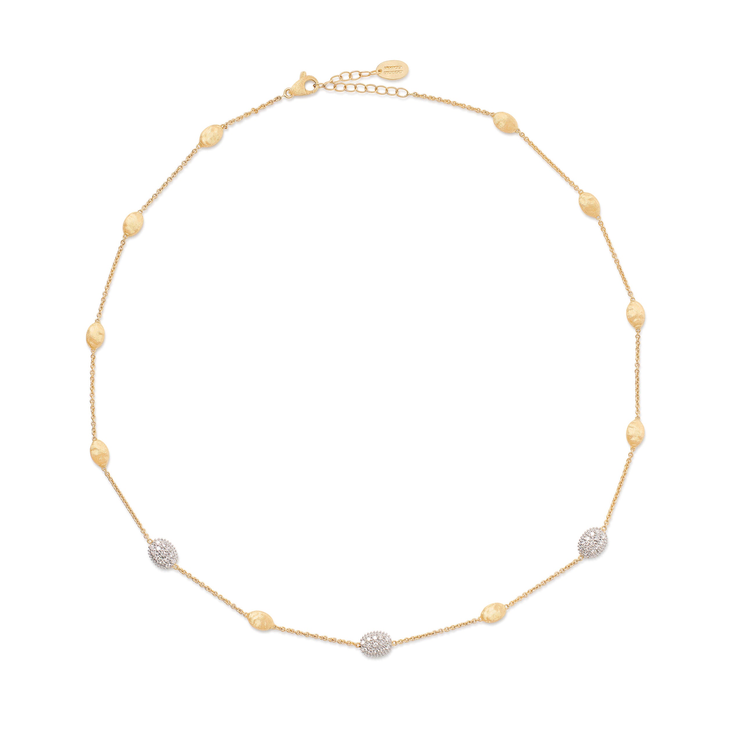 Marco Bicego Siviglia Collection 18K Yellow Gold & Diamond Bean Necklace