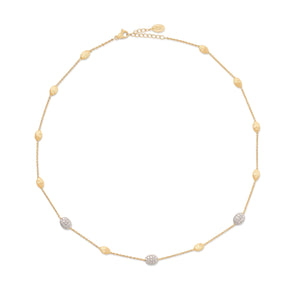 Marco Bicego Siviglia Collection 18K Yellow Gold & Diamond Bean Necklace