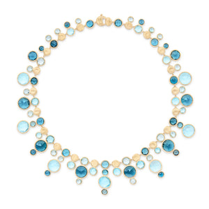 Marco Bicego Jaipur Collection 18k Yellow Gold Blue Topaz Collar Necklace