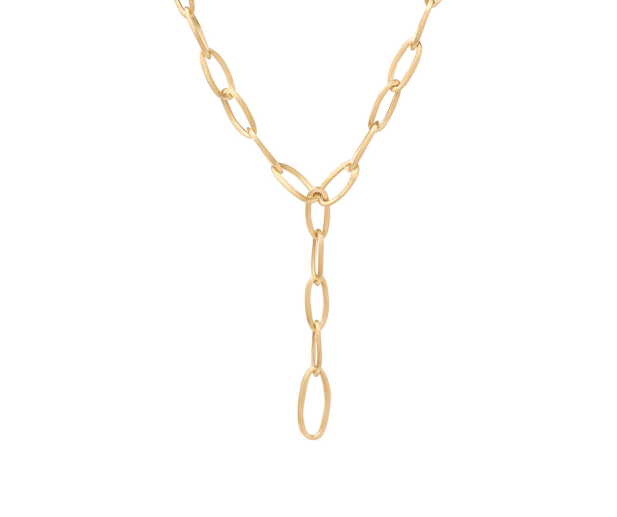 Marco Bicego Jaipur Link Collection 18K Yellow Gold Oval Link Convertible Lariat Necklace