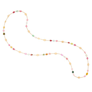 Marco Bicego Lunaria Collection 18K Yellow Gold Long Tourmaline Necklace