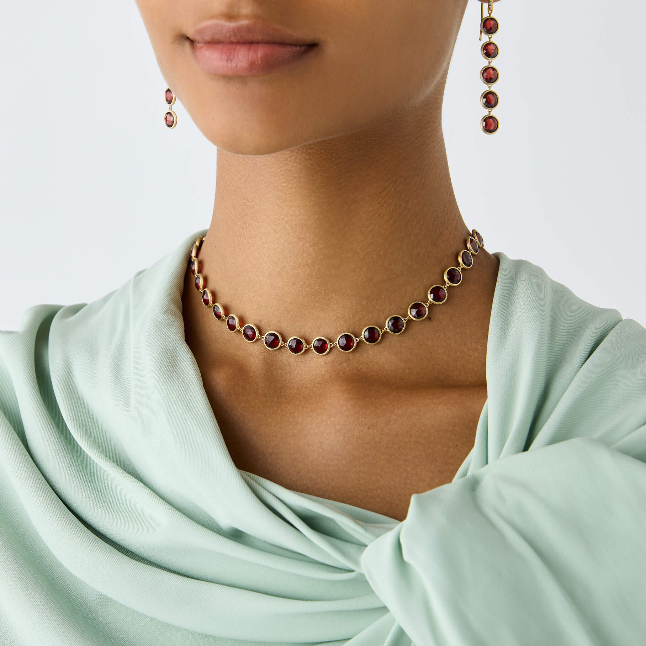 Marco Bicego Jaipur Collection Red Garnet Necklace