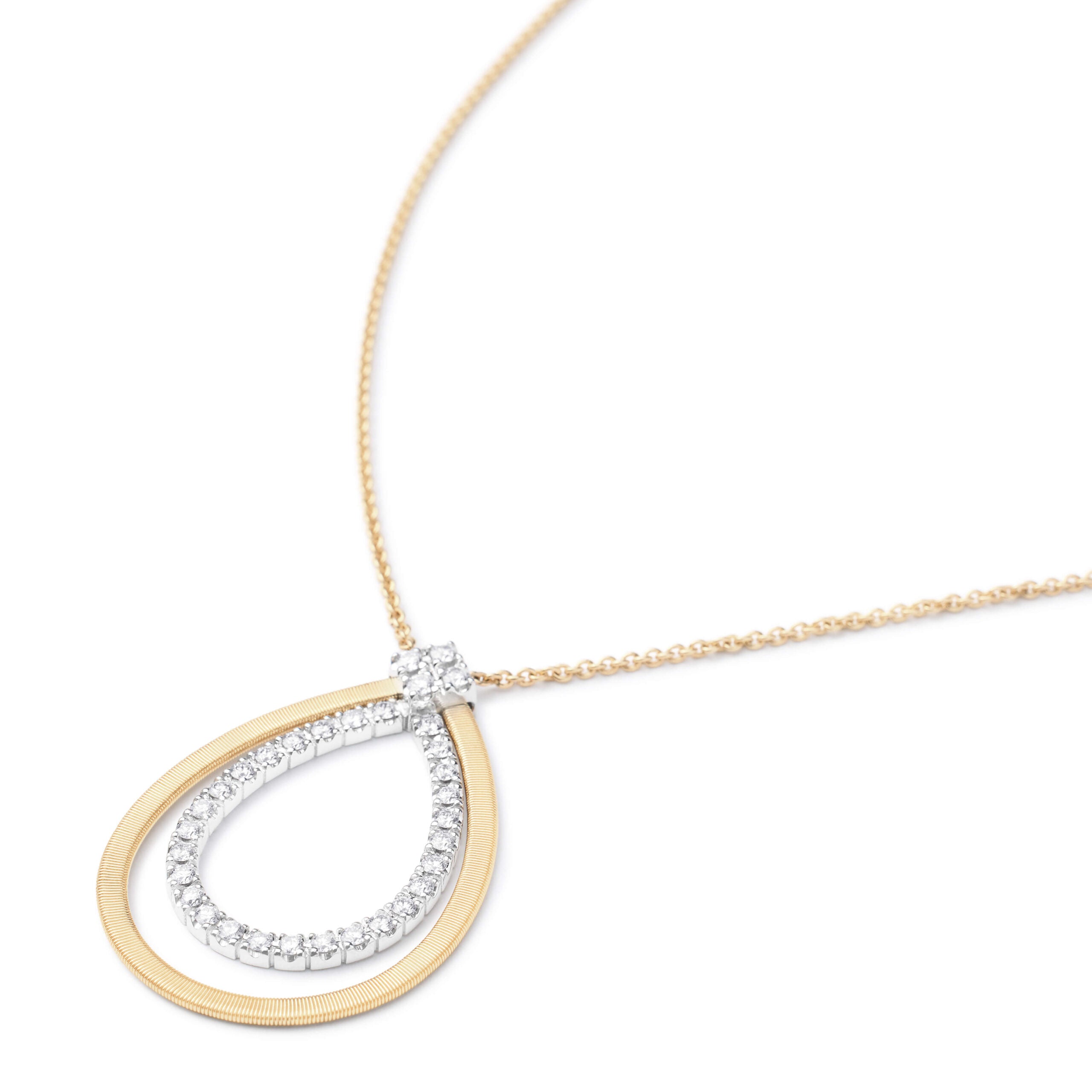 Marco Bicego Masai Collection 18K Yellow Gold Pendant Necklace with Diamonds