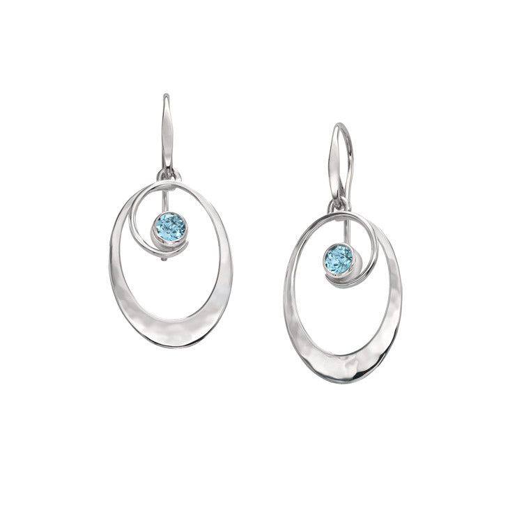 Sophia Blue Topaz Drop Earrings