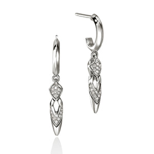 John Hardy Naga Pavé Diamond Drop Earrings