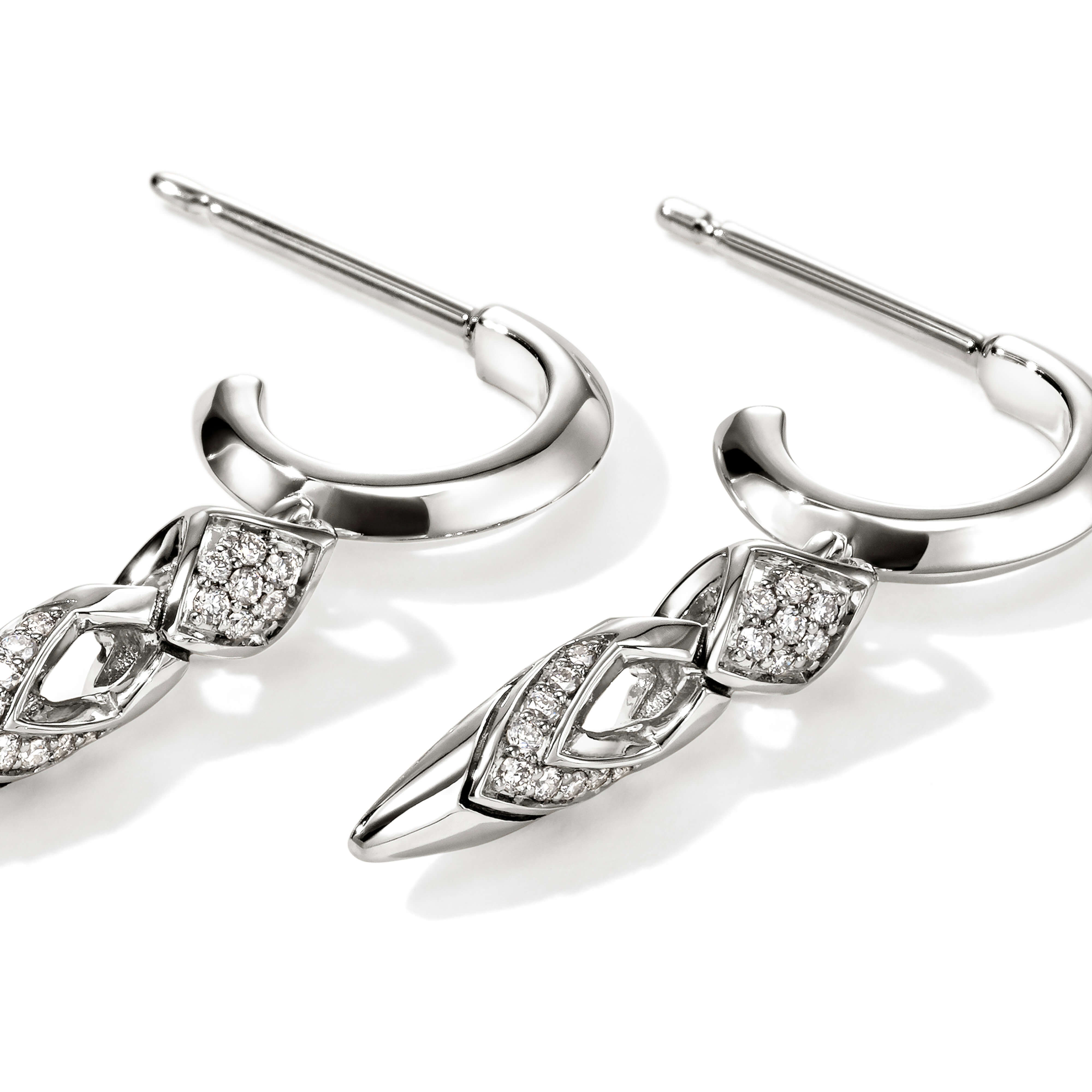 John Hardy Naga Pavé Diamond Drop Earrings